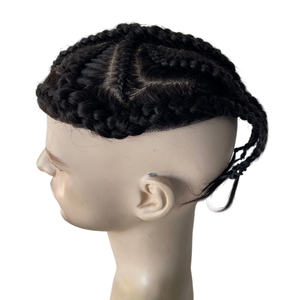 Extensiones de <span class=keywords><strong>Cabello</strong></span> Humano Virgen de Malasia, <span class=keywords><strong>Trenzas</strong></span> Cruzadas # Tupé de Seda Negro 1B de 8x10 <span class=keywords><strong>para</strong></span> <span class=keywords><strong>Hombres</strong></span> Asiáticos - Product Image 4