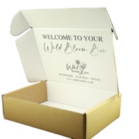 Boîtes d'emballage pliables en carton kraft rigide ondulé avec logo personnalisé, pelliculage mat, vente en gros pour chaussures et chaussettes, matériaux recyclés