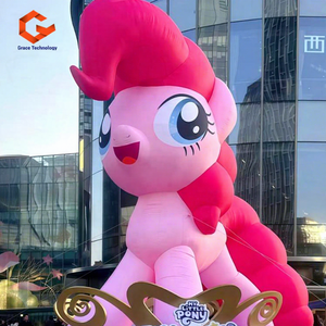 Jouet poney animal gonflable personnalisé, poupée poney gonflable de dessin animé - Product Image 1