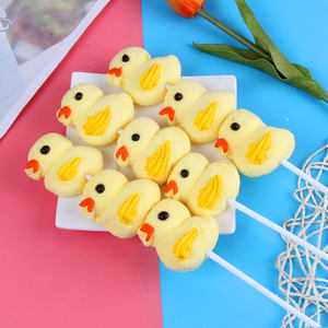 Sucettes en guimauve en forme de canard jaune, saveur fruitée, prix usine, en boîte, pour enfants - Product Image 5