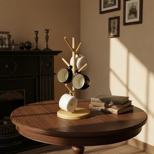 Offre Spéciale support de tasse en bambou de Type debout moderne support de théière de support d'arbre de tasse de café pour l'utilisation de Type d'installation de compteur - Product Image 2