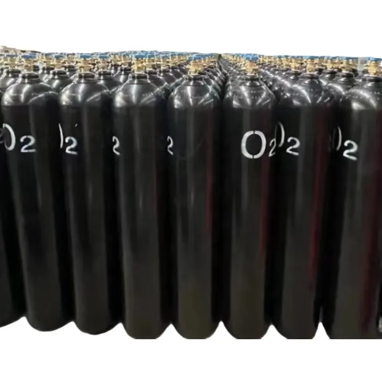ISO9809 High Pressure Seamless Steel 40L Gas Hydrogen Argon Helium O2 CO2 Nitrogen Gas Cylinder