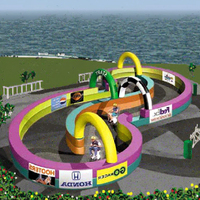 Piste de course extrême en plein air pour voitures tamponneuses, karting, quad, nouvelle piste de course gonflable en PVC
