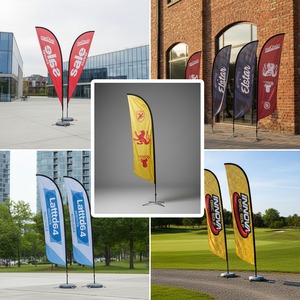 Banderas Voladoras Publicitarias para Eventos Deportivos, Diseño Gratuito de Fábrica Pdyear, Banderas de Playa Personalizadas Tipo <span class=keywords><strong>Bali</strong></span> Bow Sail Swooper, Banderas de Lágrima - Product Image 3