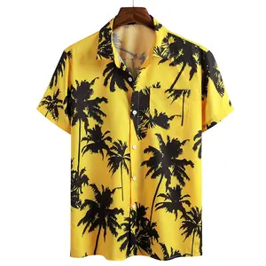 100% Polyester Breathable Hawaiian Style Comfortable QUICK DRY Plain Print Soft Wholesale Custom Fancyhawaiian