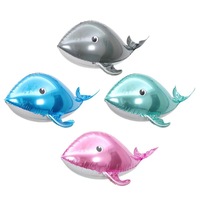 Flottant baleine requin animal feuille d'aluminium 4D ballon décrochage anniversaire thème fête enfants cerf-volant hélium ballon