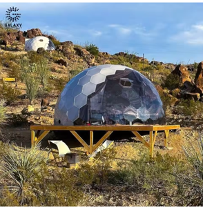 Dôme géodésique de haute qualité <span class=keywords><strong>en</strong></span> verre, tente à structure <span class=keywords><strong>en</strong></span> alliage d'aluminium, résistance au vent de 120 km/h, couverture de toit <span class=keywords><strong>en</strong></span> bâche PVC la plus vendue pour - Product Image 3