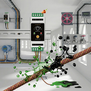 Módulo de Alarma Inteligente 9-30V RS485 Modbus RTU para Detección de Fugas de Aceite, <span class=keywords><strong>Sensor</strong></span> de Derrame de Combustible Hidrocarburo con Relé de Salida NO NC para Riel DIN - Product Image 1