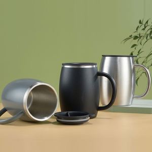 14oz Handle <b>Cup</b> Stainless Steel Double Layer <b>Insulated</b> Mug Coffee <b>Cup</b> Beer <b>Cup</b> - Product Image 2