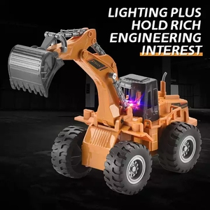 Camión RC de 27Mhz y 4 Canales, Nuevo Producto, Vehículo de Ingeniería y Construcción, Simulación de Bulldozer, Juguete con Luces - Product Image 4