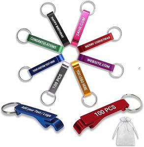 100PCS Décapsuleurs Porte-clés Personnalisés, Décapsuleurs Porte-clés avec Logo et Texte Gravés sur Mesure en Gros - Product Image 1