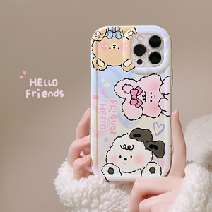 เคสโทรศัพท์มือถือแบบใสสำหรับ <span class=keywords><strong>iPhone</strong></span> 15 14 13 12 11 Pro Max เคสซิลิโคนนิ่มลายจระเข้น่ารักเขย่ารูปเป็ดกระต่าย - Product Image 4