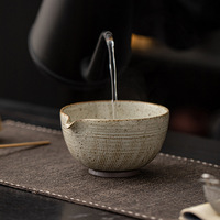 Ensemble Matcha de style chinois Tao Ye Kiln-Changed, quatre pièces, en poterie rustique, pour cérémonie du thé, fait main, bol à Matcha, fouet à Matcha, support 100
