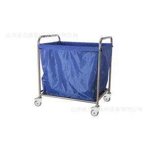 Carrito de Lavandería de Acero Inoxidable 800x600x920mm con 4 Ruedas Giratorias, Carro de Almacenamiento para Limpieza de Hoteles, Diseño Industrial Duradero - Product Image 3