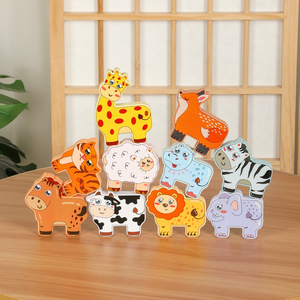 เกมส์ซ้อนสัตว์แสนสนุก สร้างสรรค์ด้วยบล็อกไม้รูปสัตว์ ของเล่นเสริมพัฒนาการสุดฮิตสำหรับเด็ก - Product Image 6
