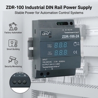 100w smps industriels LED 110V 220V AC à DC 12V 15V 24V 36V 48V alimentation sans interruption sur rail Din