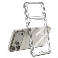 Coque hybride en cristal pour PC, coque souple en TPU transparent, coque rigide en acrylique antichoc pour iPhone 17 Pro Max 17 Air 16E 15 14 Plus 13 12 11