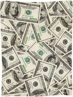 Couverture en polaire flanelle super douce et lisse, personnalisée avec impression par sublimation, motif dollar, pour la maison