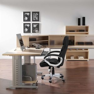 Fauteuil de <span class=keywords><strong>bureau</strong></span> Boss confortable pour la maison, idéal pour les longues sessions, avec dossier inclinable en cuir, base à cinq étoiles et <span class=keywords><strong>roulettes</strong></span> - Product Image 6