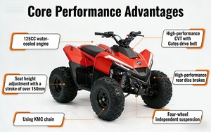 รถเอทีวีแบบขับเคลื่อนด้วยโซ่ เครื่องยนต์เบนซิน 4 จังหวะ ระบายความร้อนด้วยอากาศธรรมชาติ รับน้ำหนักได้ 90 กิโลกรัม - Product Image 4