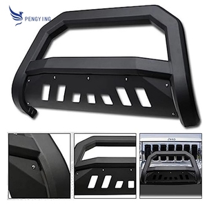 Für 2005-2007 Jeep Grand Cherokee und 2006-2010 Jeep Commander - Mattschwarzer <span class=keywords><strong>AVT</strong></span>-Style Bold Bull Bar Brush Push Frontstoßstange G - Product Image 4