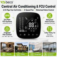 Termostat HVAC Wifi Beca BAC-001, Pengatur Suhu Digital Layar Sentuh untuk Unit Fan Coil, Smart Wall, Smart Home