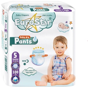 Culottes jetables pour bébés de l'usine OEM de couches pour bébés en tissu uni et doux de style pull up XXL - Product Image 1