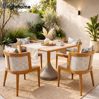 Ensemble de table et chaises de jardin en aluminium pour terrasse, balcon, restaurant, mobilier d'extérieur de la marque Brighthome Factory
