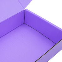 Logo personnalisé violet ondulé vêtements de nuit emballage expédition boîtes postales cosmétiques violet boîte cadeau pour vêtements de sport soutien-gorge sous-vêtements