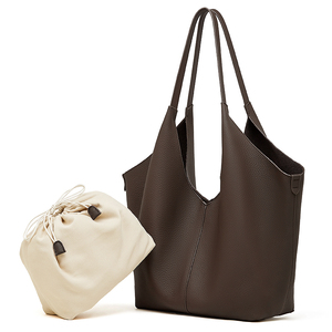 Cuir Pleine Fleur Haute Capacité Sac Tote Fabricant Gros Multifonctionnel Vintage Pratique Quiet Luxury Épaule Hobo Sac Laptop - Product Image 4