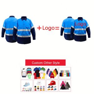 เสื้อเชิ้ตแขนยาวสำหรับงานก่อสร้างแบบสะท้อนแสงเพื่อความปลอดภัยพร้อมโลโก้สั่งทำพิเศษ ชุดยูนิฟอร์มทำงานสำหรับผู้ชาย พร้อมบริการพิมพ์ลาย - Product Image 3
