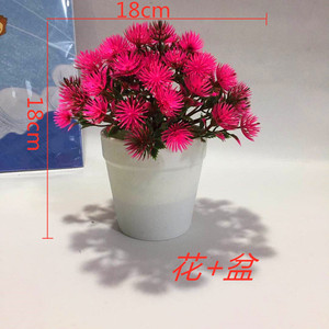 Bonsái de Hortensia Artificial Qi Xing de 18 cm, Color Azul Púrpura, Plástico, Planta Decorativa para Interiores - Product Image 5
