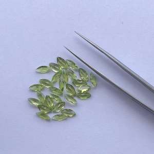 Piedra Preciosa de Peridoto Verde Natural de 2.5x5mm, Corte Marquesa, Facetada, Suelta, Certificada por IGI, para Creación de Joyas en Línea - Product Image 4