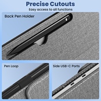 MoKo Nouvel arrivage Étui de protection léger en cuir PU pour Microsoft Surface Pro 12 2025
