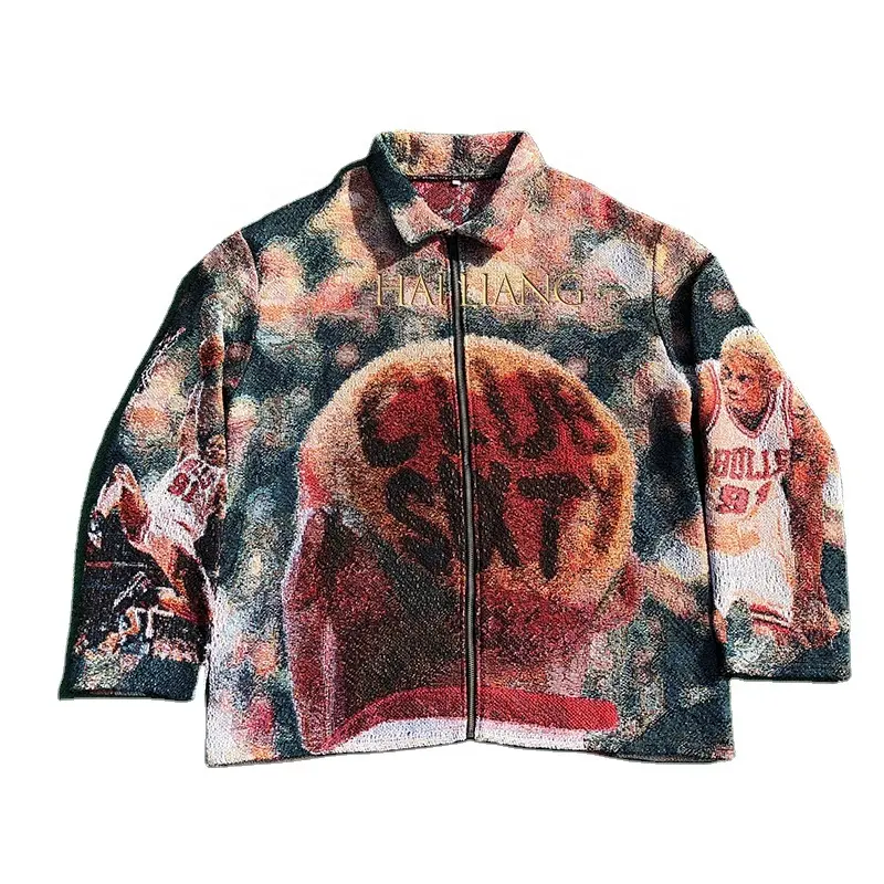 Fashion Designer Tapestry Jacket men Streetwear Clothes Plus size Men's Jackets Mens Tapisserie clothing