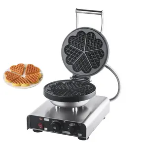 2020 più nuovo Stile Da Cucina Dell'hotel Commerciale Belga 5 A Forma di Cuore Waffle Maker Macchina Per La Vendita