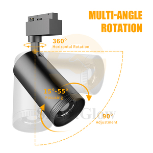 Zoomable đèn 15W 20W 30W dẫn theo dõi ánh sáng thông minh Dimmable hệ thống điều khiển 355 độ xoay COB Chip tập trung theo dõi ánh sáng - Product Image 4