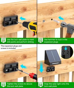 Lámpara Solar para Jardín, Lámpara de Pared, IP65, Impermeable, Luz Solar para Jardín, Escalera, Pasillo, Luz Exterior - Product Image 4