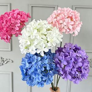 <span class=keywords><strong>Grand</strong></span> bouquet d'hortensias artificiels en soie bleu, <span class=keywords><strong>blanc</strong></span> et vert, style sucette, 90 pièces, pour décoration <span class=keywords><strong>de</strong></span> maison, mariage, allées et murs - Product Image 3