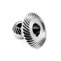 Engrenages coniques hélicoïdaux en acier inoxydable sur mesure, usinés avec précision par hobbing CNC pour petits modules en métal spiralé