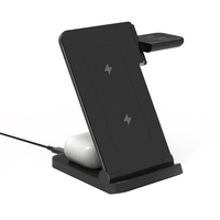 Estación de carga inalámbrica rápida Soporte de cargador inalámbrico de teléfono magnético Caliente Plegable Portátil 15W 3 en 1 Cargador inalámbrico