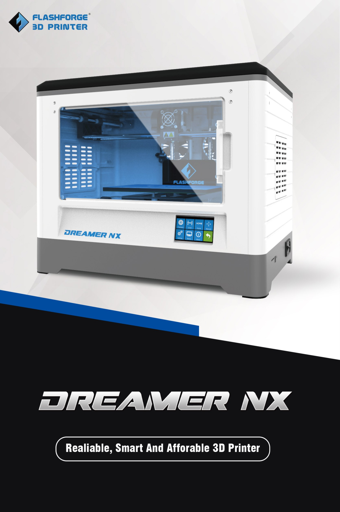 Flashforge Dreamer NX 3D Printer, FDM Technology, 230x150x140mm
