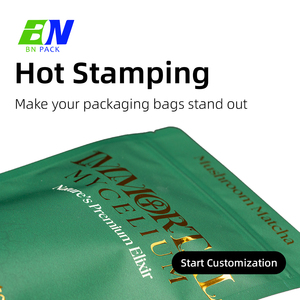 Wholesale Custom Gold Foil Stamped Mylar Zipper Pouch for Spices Custom Brand Food Packaging - Product Image 4
