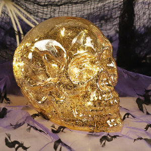 Décorations d'intérieur Citrouille Squelette <span class=keywords><strong>Maison</strong></span> Toussaint Décoration de la <span class=keywords><strong>Maison</strong></span> Jour des Morts Verre Artisanat Halloween Tête Crâne Éclairage - Product Image 4