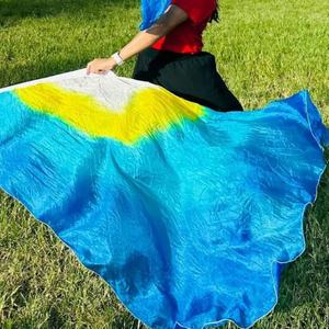 <span class=keywords><strong>Iglesia</strong></span> danza seda Banner adoración alabanza 100% seda banderas mujeres Festival banderas - Product Image 4