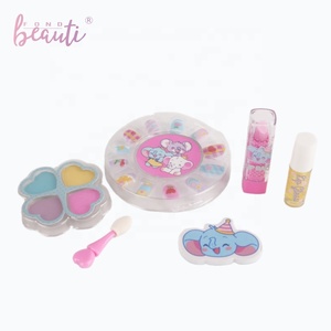 Fondbeauti: ombre à paupières brillant à lèvres rouge à lèvres <span class=keywords><strong>faux</strong></span> ongles ensemble de <span class=keywords><strong>maquillage</strong></span> avec étui de transport en PVC pour enfants filles - Product Image 3