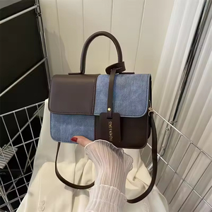 Sac à bandoulière en cuir PU tendance pour femme, sac carré sous le bras, sac à bandoulière en bloc, vente en gros - Product Image 5