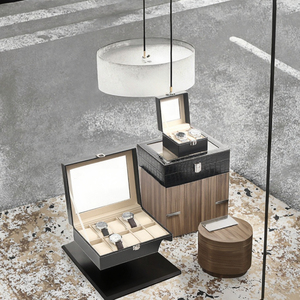 Organizador de Relojes de Pulsera para Hombre con Exhibidor de Vidrio Multicompartimento, Caja de Almacenamiento de Cuero de Lujo para Colección de Relojes - Product Image 2