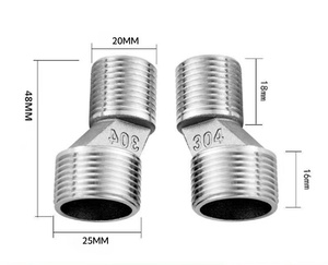 Accessoires de salle de bain muraux en acier inoxydable : Raccord de douche excentrique conique, Raccord de robinet, Raccord de <span class=keywords><strong>bidet</strong></span> nickelé - Product Image 2