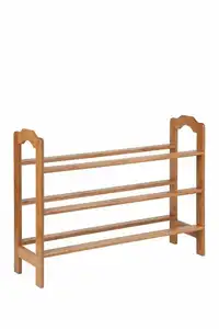 3-tier Shoe Rack For Organizing Shoes Slippers And Boots Bamboo Shoe Rack